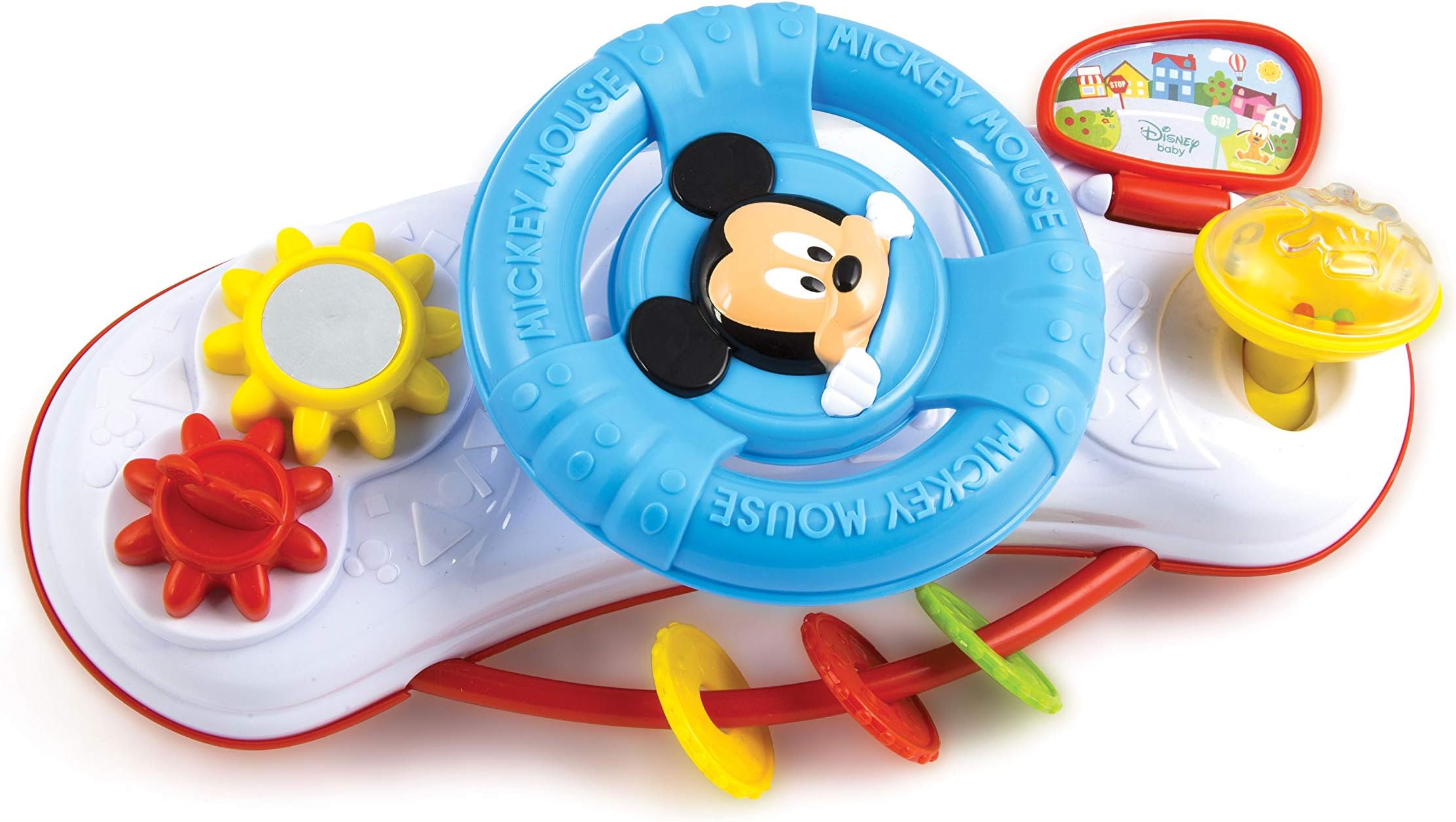 Clementoni17213 Baby Mickey Stroller Steering Wheel-17213, Multi-Coloured