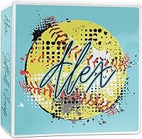 Vista 1 de Carpeta personalizada de sóftbol con 3 anillas, 2 pulgadas