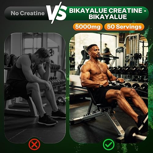 Miniatura 6 de Monohidrato de creatina, 5000 mg por porción cápsulas de creatina (50 porciones), con 250000 mg de creatina pura por botella, para apoyo muscular,