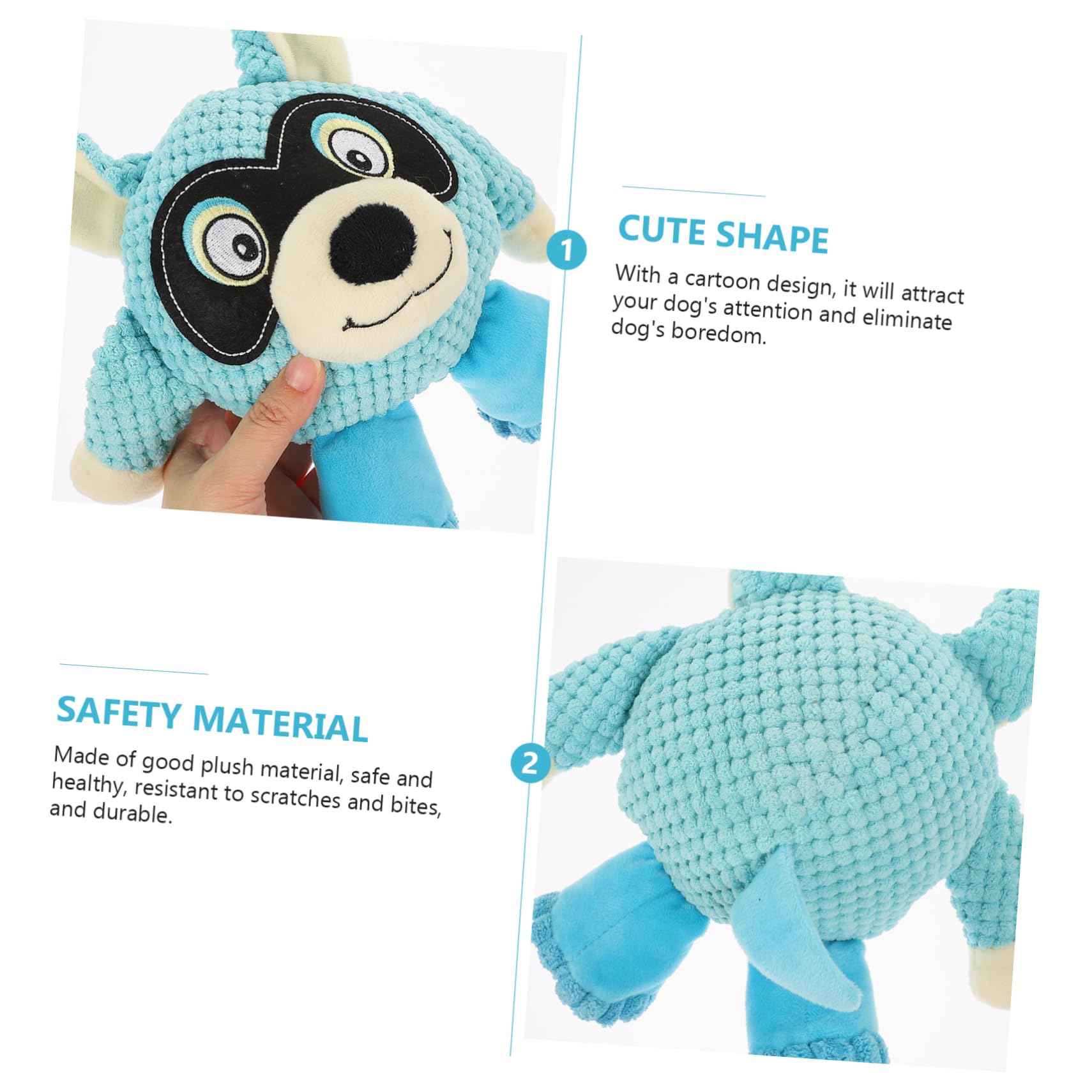 SUPVOX 2piezas Juguete De Peluche Interactivo para Perros Squeaky Toy De Alta Resistencia para Mascotas Que Muerden para Perros Pequeños Casa