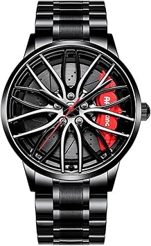 mens watches creative watches,mens waterproof sport watches,3D car rims,wheels,mens quartz watches A