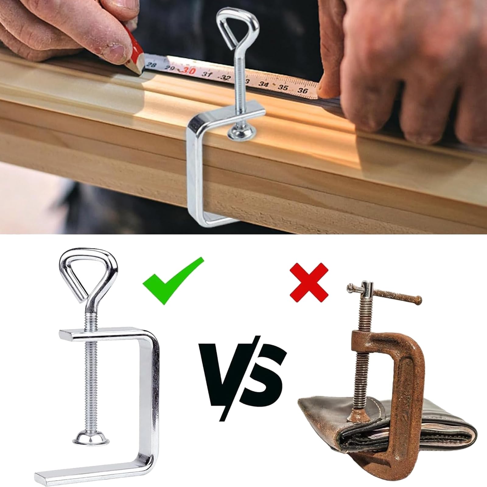 1 pz Morsetto per la lavorazione del legno Morsetto a C per legno Taglio di plastica Foratura Clip a C inverte 10-57mm per il fissaggio di pezzi di utensili manuali  13