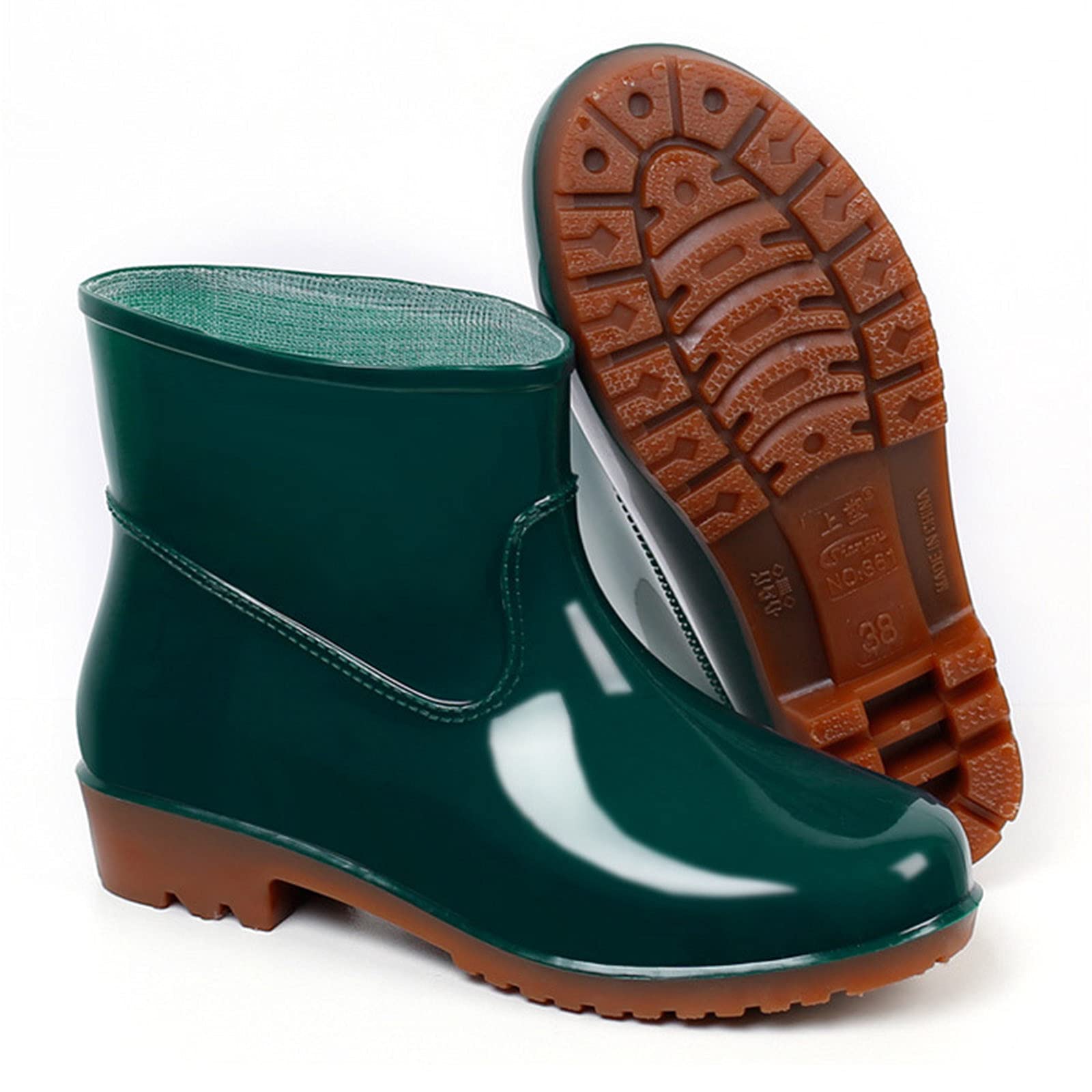 Botas de goma cortas para mujer, botas de lluvia, impermeables, botines de goma, botines de goma, botas de agua, botas de agua, botas de agua, botas de agua, antideslizantes, talla 37-41