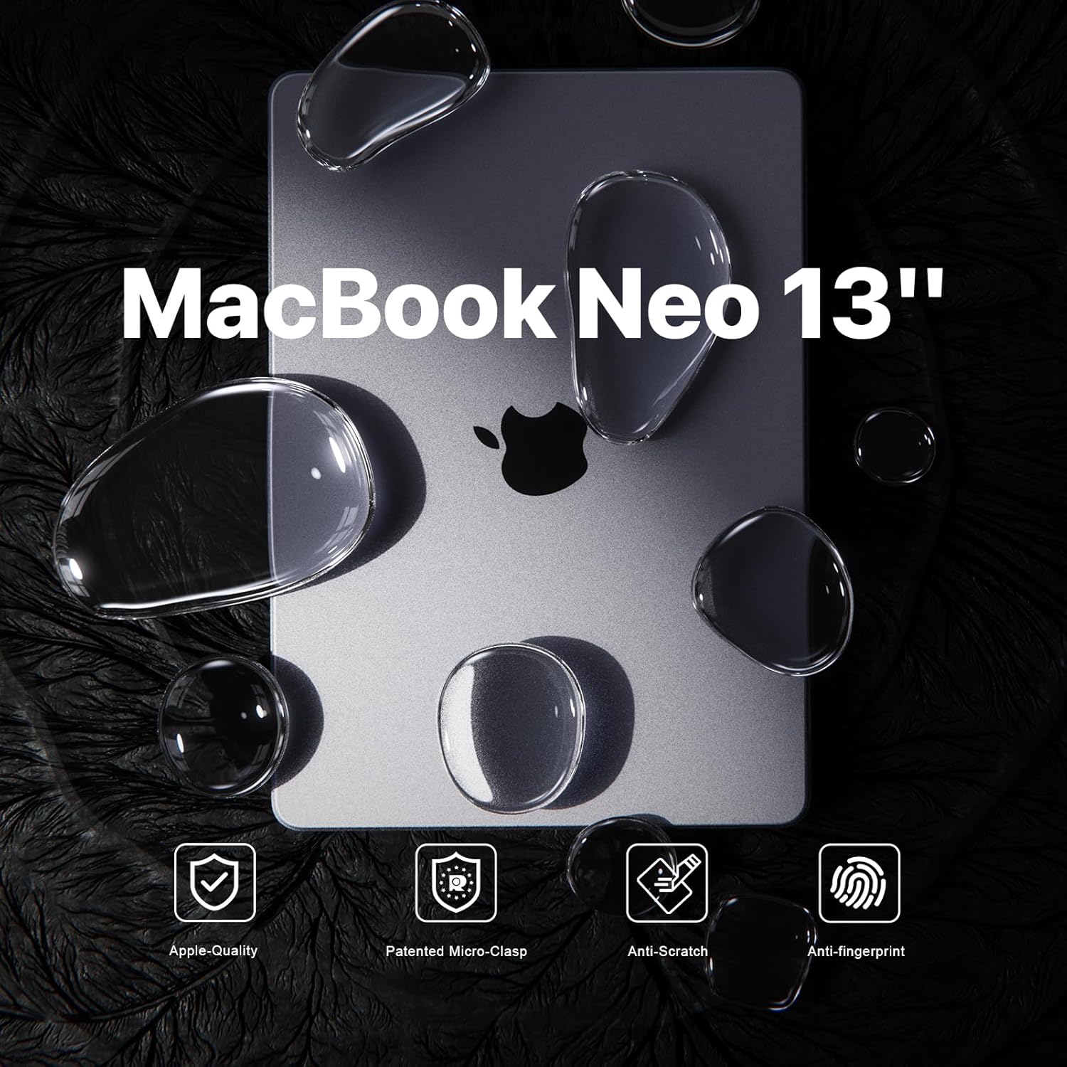 Soonjet for MacBook Neo Case 13 inch 2026 New Model A3404 | Just Like Original Mac | Anti-Scratch & Fingerprint | Laptop Cover Protective Hard Shell + Keyboard Cover | Matte Clear