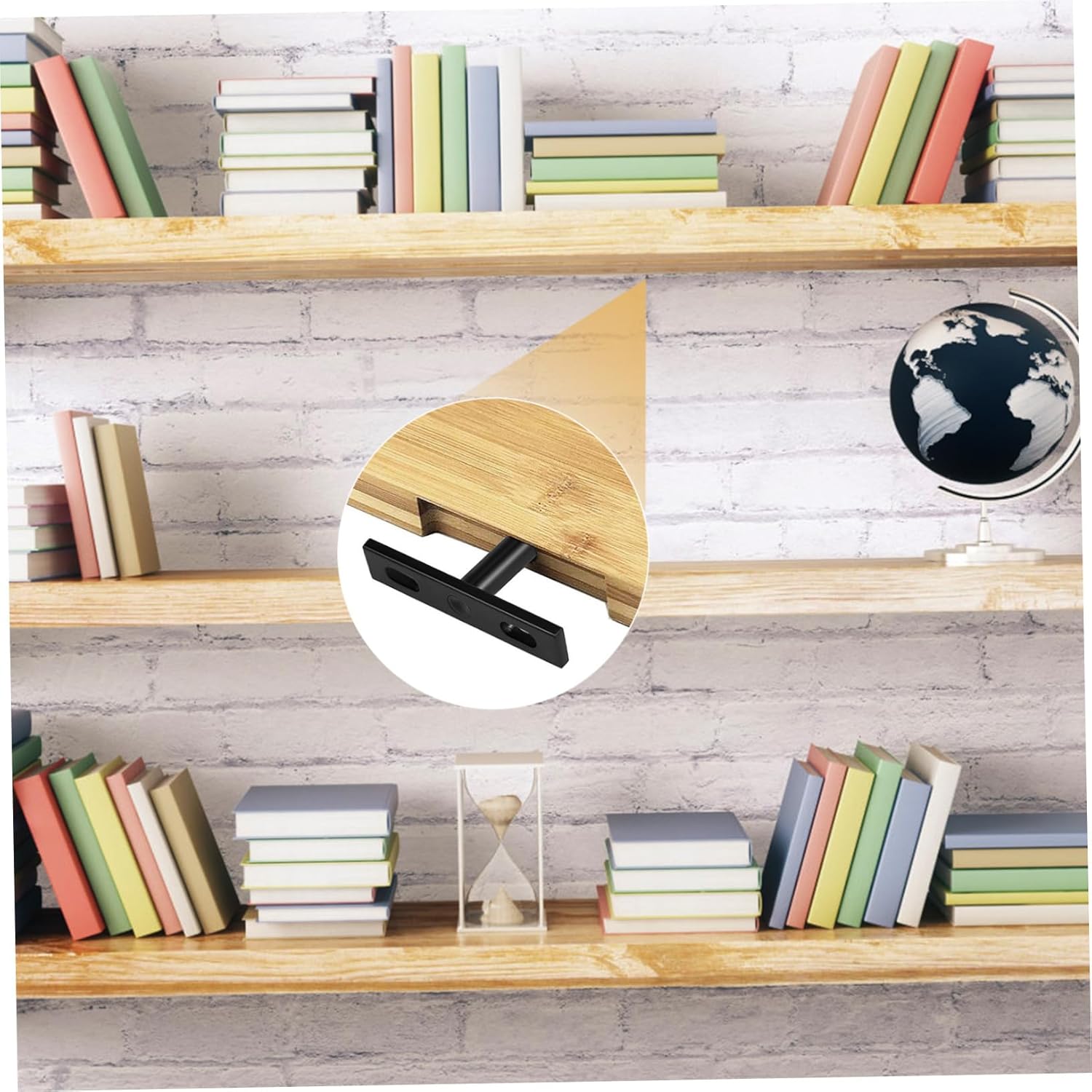 10pcs Floating Shelf Brackets Iron Wall Brackets for Shelves Hidden Supports for Space-Saving Storage Easy Installation Modern Design for Home Decor