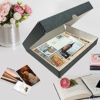 Vista 83 de Lineco Folio Storage Box, Clamshell Design with Metal Edge. 18.5x24.5x1.75 Inches, Archival Boxboard, Preserve Photos, Cards, Magazines, Documents