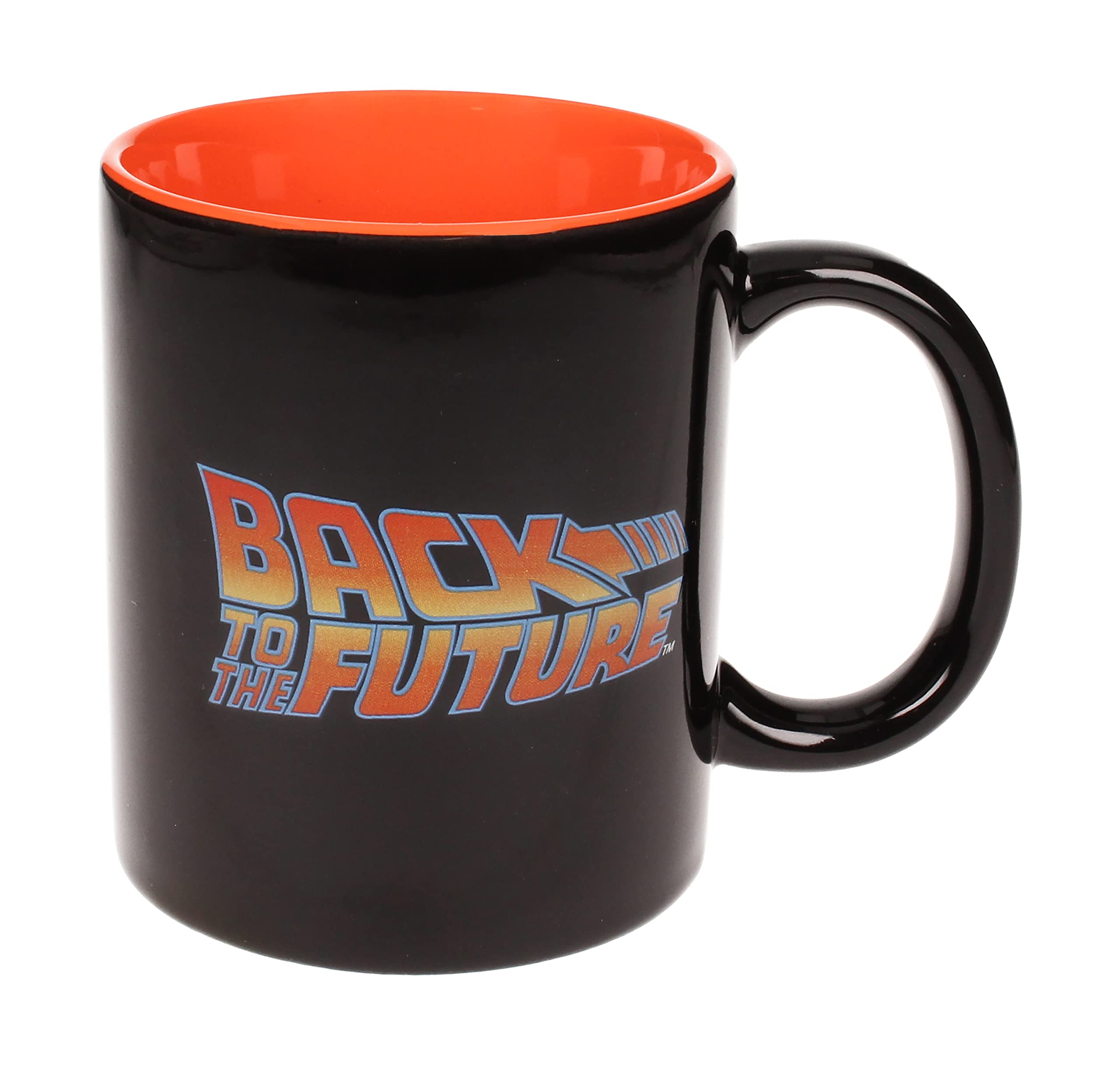 Close Up 'Zurück In Die Zukunft' Tasse - Schwarz Bedruckt, Keramik, 320 Ml, In Geschenkverpackung