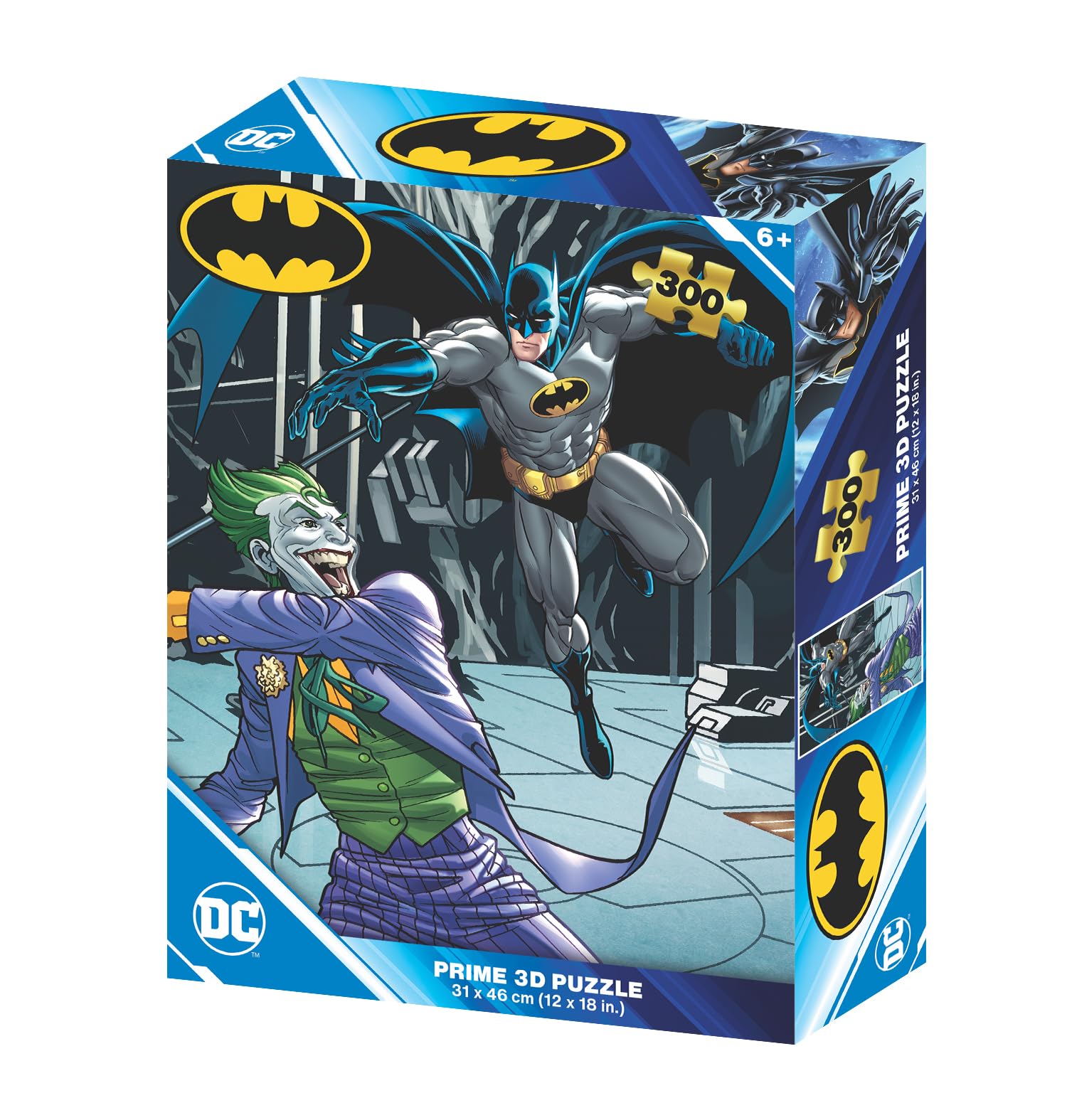 PRIME 3D | DC Comics - Batman vs. Joker | 3D Lenticular Jigsaw Puzzle | 46cm x 31cm - 300 pcs | Games & Puzzles | Ages 6+