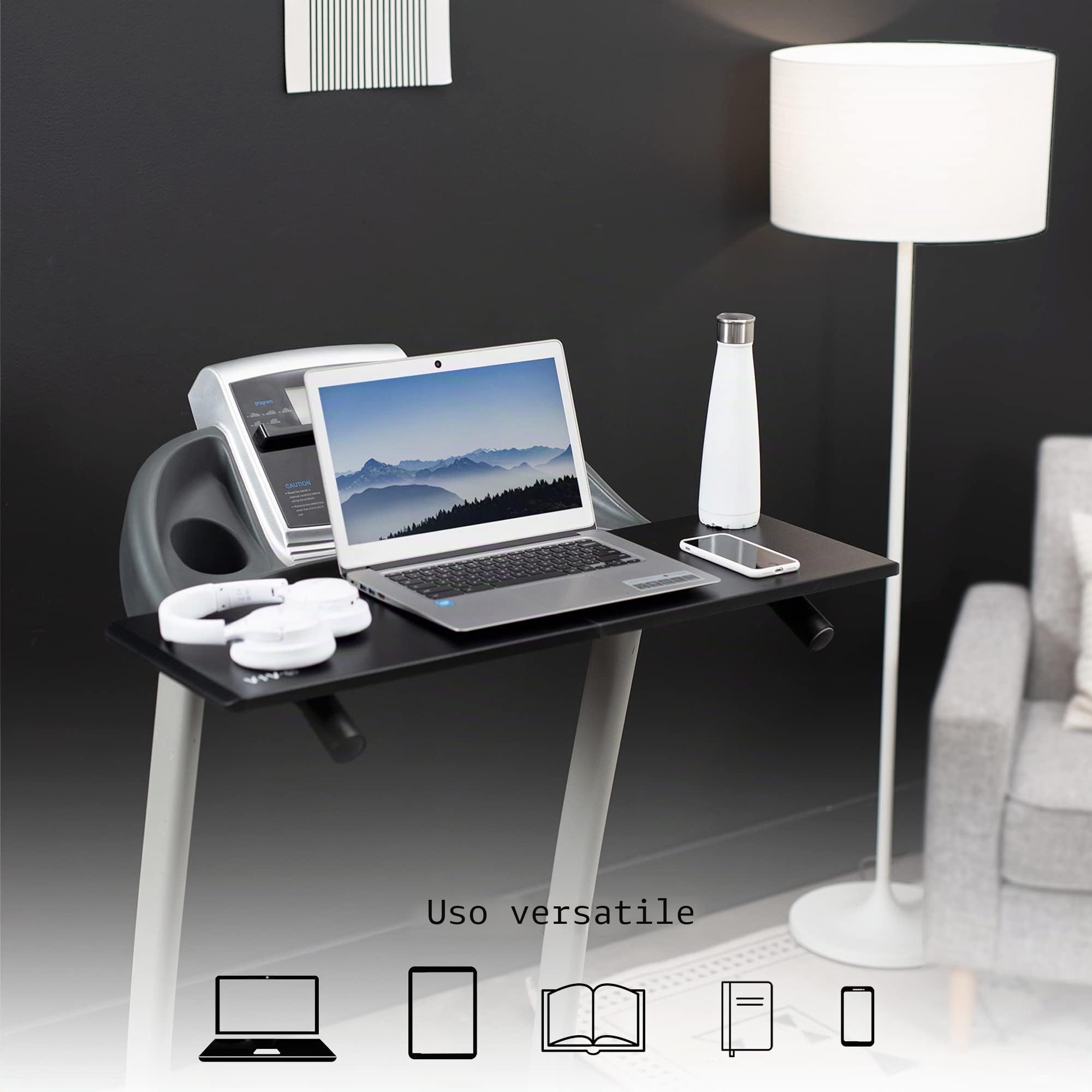 VIVO Universal Treadmill Desk, Ergonomic Platform for Notebooks, Tablets, Laptops, and More, Workstation for Treadmill Handlebars up to 31 inches