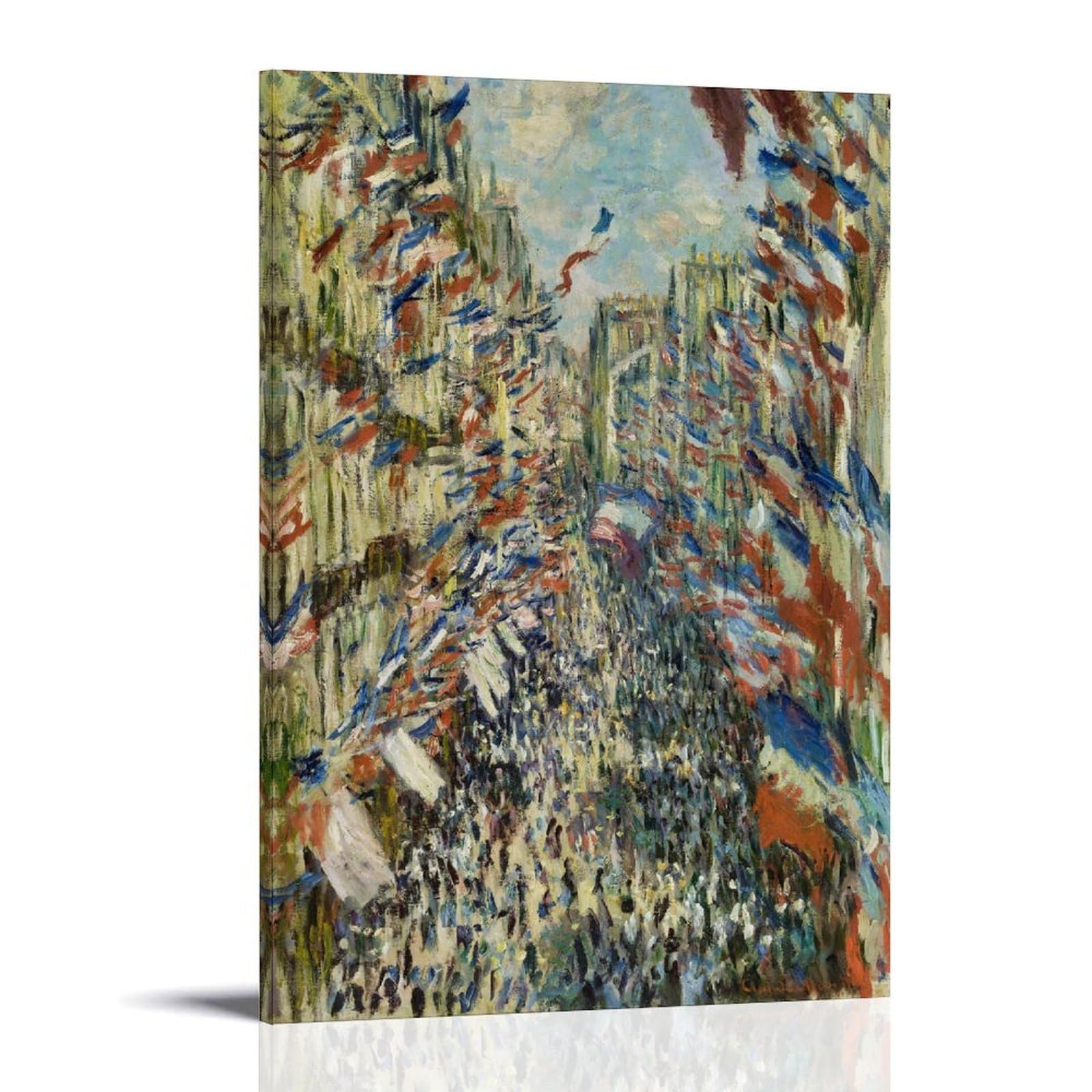 Rue Montorgueil Décoration murale Motif drapeaux de Paris Claude Monet 1878 50 x 75 cm
