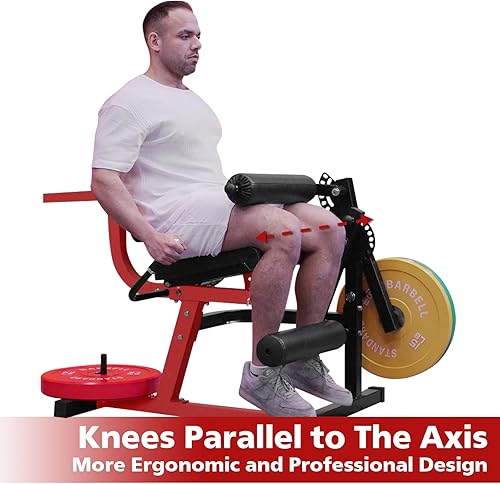 Miniatura 5 de GMWD Máquina de extensión de piernas y rizo, máquina especial de piernas para la parte inferior del cuerpo, banco de ejercicio de piernas ajustable