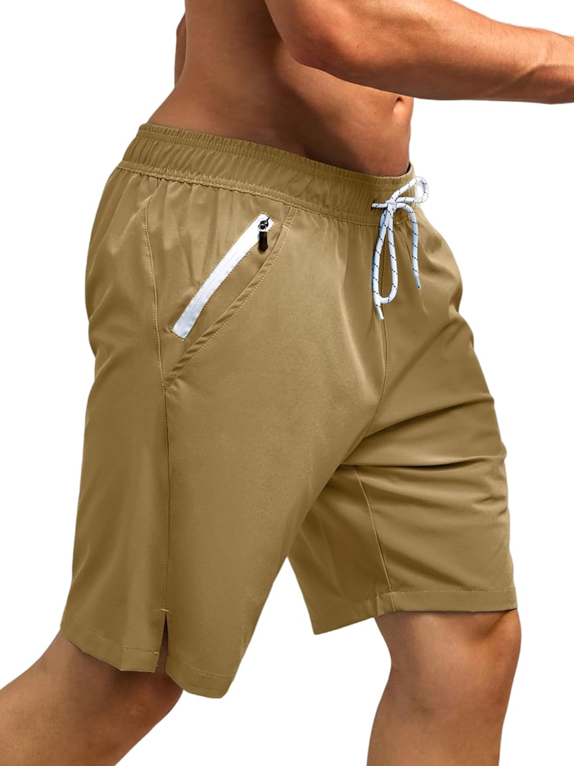 SILKWORLD Mens Swim Trunks Quick Dry Bathing Suit Board Swimming Shorts with Zipper Pockets and Compression Liner - Image 2