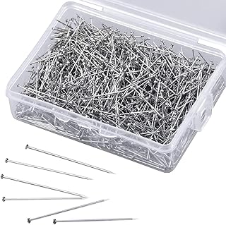 Premify Dressmaker Pins 2000 PCS, 1 Inch Straight Head Stainless Steel Sewing Pins for Wedding, Decorating Crafts, Scarf/Hijab, Common Pins