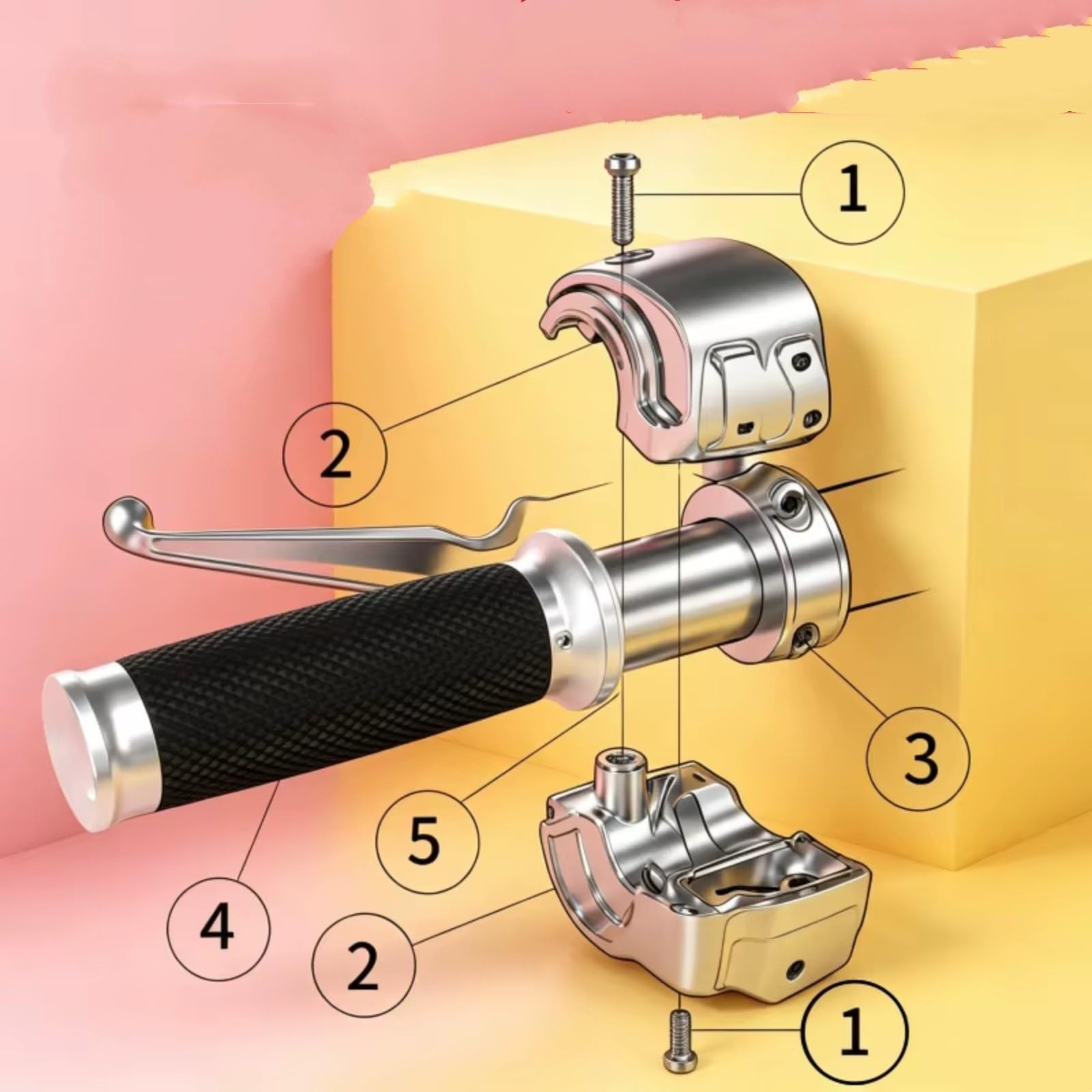 Moto Manopola Per Custom Coprimanubrio Moto Impugnature Anti-manicotto