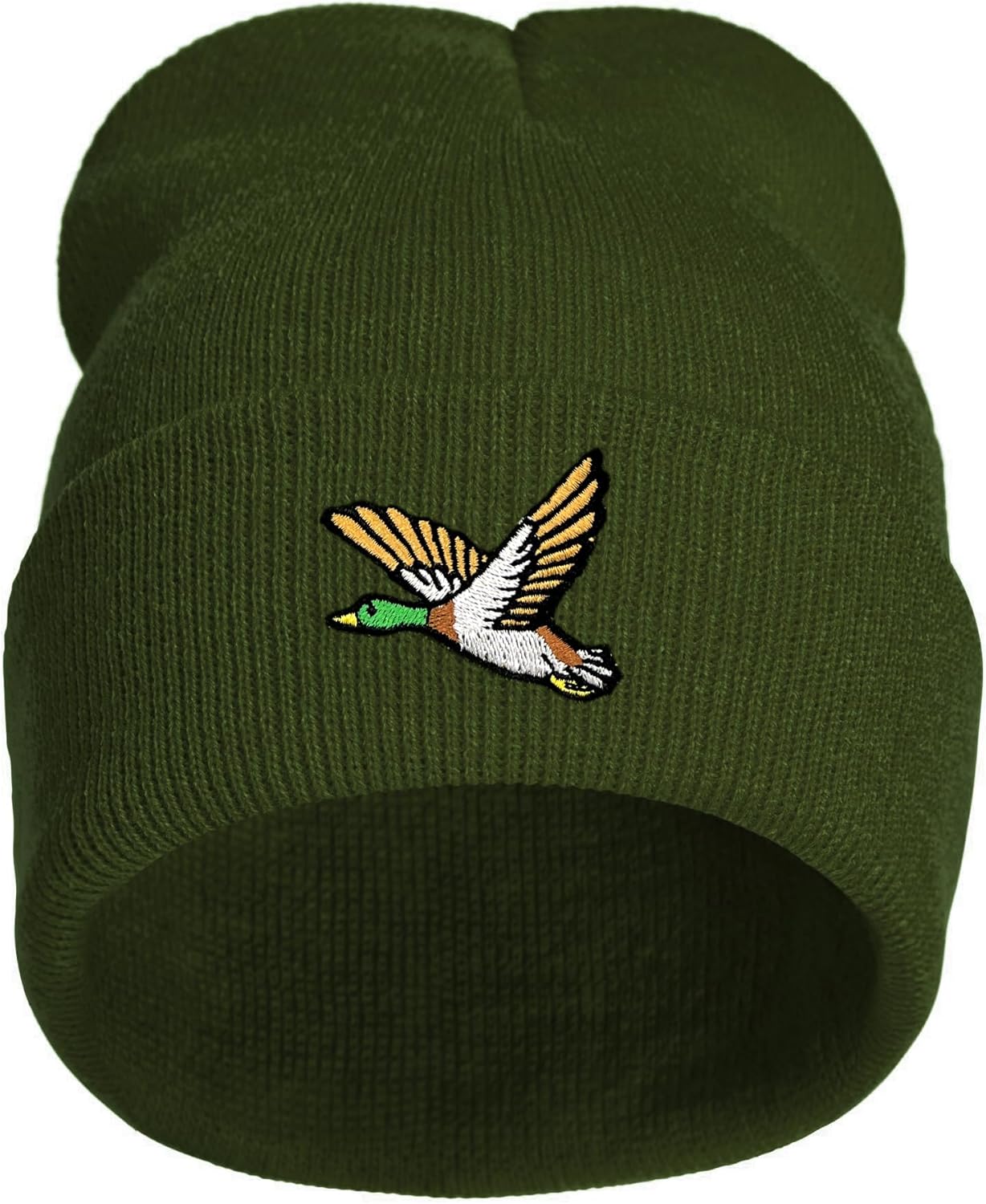 Cute Yellow Duck Embroidered Beanie Knit Hat for Men Women, Cute Funny Graphic Beanie Winter Skull Cap, Gifts for Duck Lovers