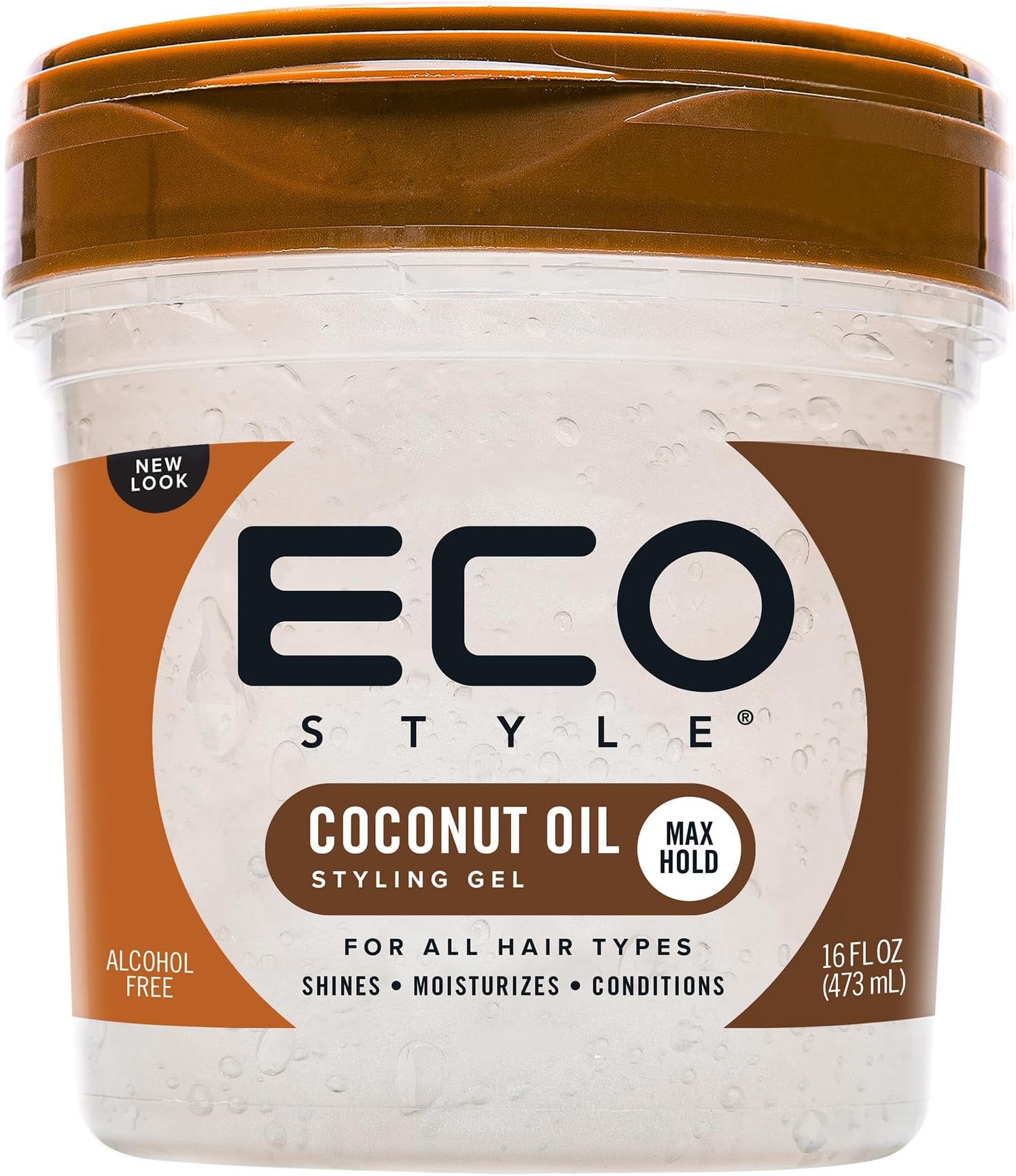 Eco Style Coconut Oil Eco Styler Hair Gel, Moisturises and Conditions, 473 ml (Pack of 1)