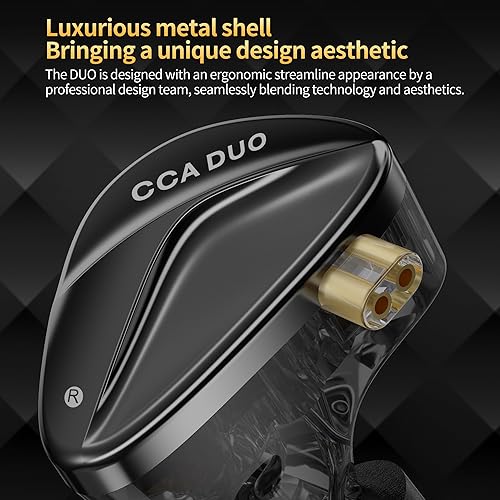 Miniatura 9 de CCA C10 Pro - Monitor de oído HiFi 1DD 4BA híbrido de cinco controladores intrauditivos, carcasa de aleación de aluminio+auriculares con cable de