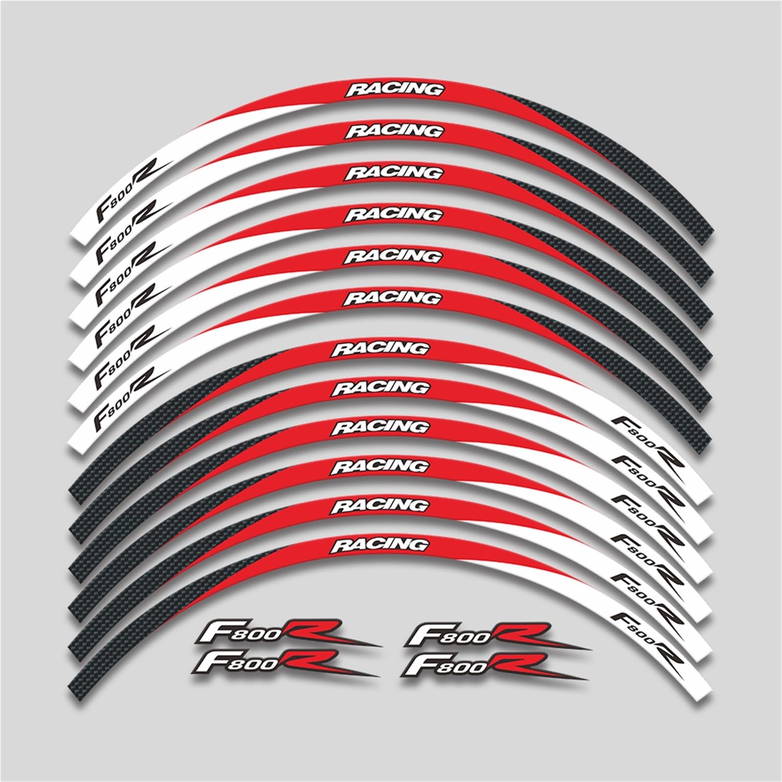 FGLFPXI Motorcycle Wheel Decals Waterproof Reflective Stickers Rim Stripes for F800R F 800R F800