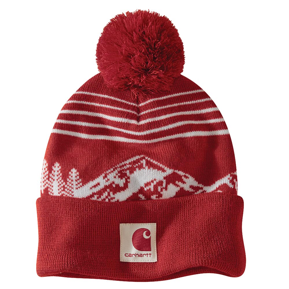 Carhartt Men's Crabapple Knit Pom Mountain Beanie, One Size