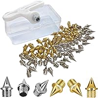 Vista 9 de Los picos de pista están hechos de acero y en forma de pirámide de 1/4 pulgadas, son un repuesto de pinchos desgastados para Sprint, Cross Country