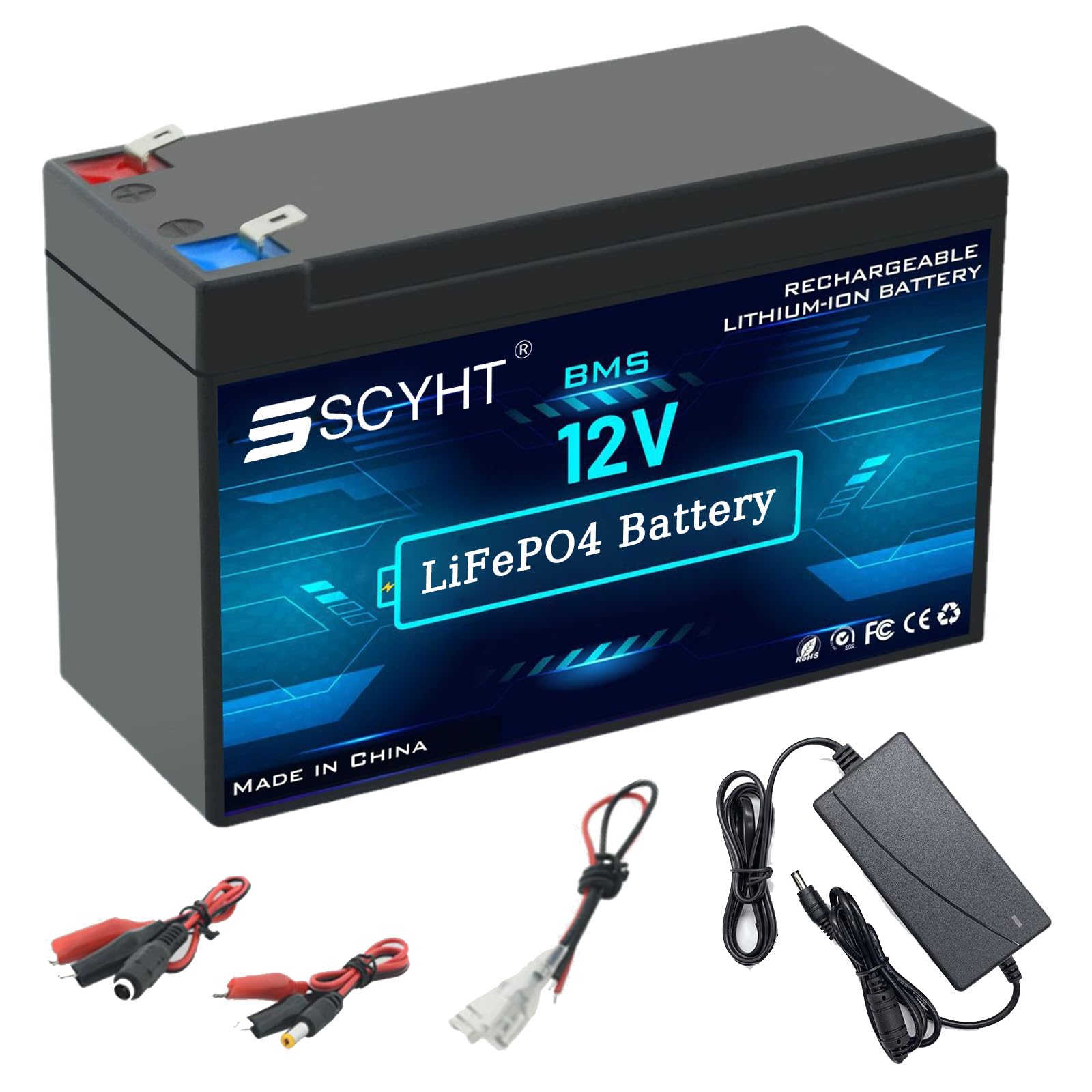 Akumulator LiFePO4 12 V 10 Ah 8 Ah Akumulator litowy 12 Ah Akumulatory zamienne 12 V Akumulatory litowo-jonowe do oświetlenia awaryjnego do silników 50 W - 150 W