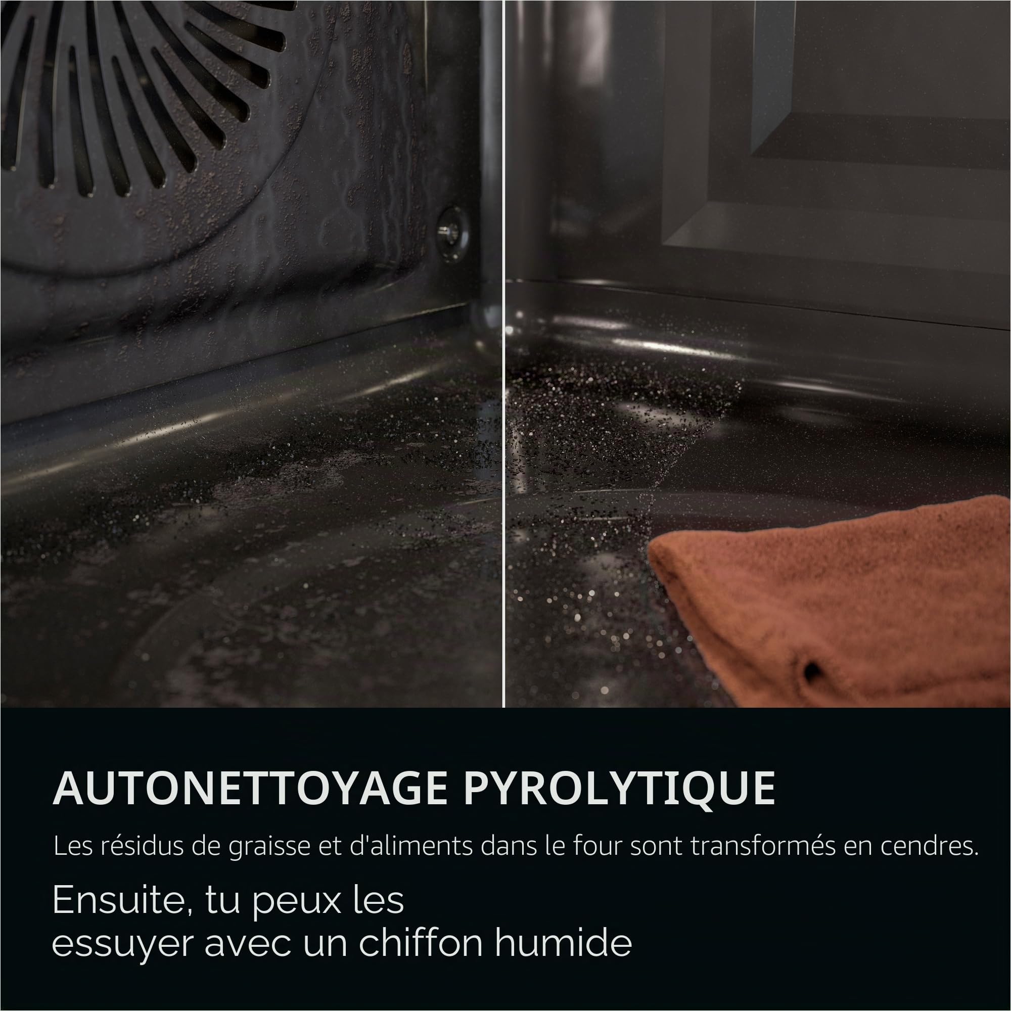 AEG TE7PB62WAB - Four encastrable Wifi - Série 7 - Écran couleur TFT Full Touch avec assistant de cuisson - Fabriqué en Allemagne - Auto-nettoyage à pyrolyse - Capteur de température centrale : pour