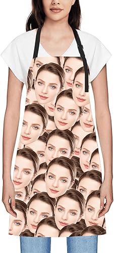 Miniatura 13 de Delantales personalizados para hombres y mujeres, delantales divertidos personalizados, regalo de cumpleaños de Navidad para papá de hija e hijo