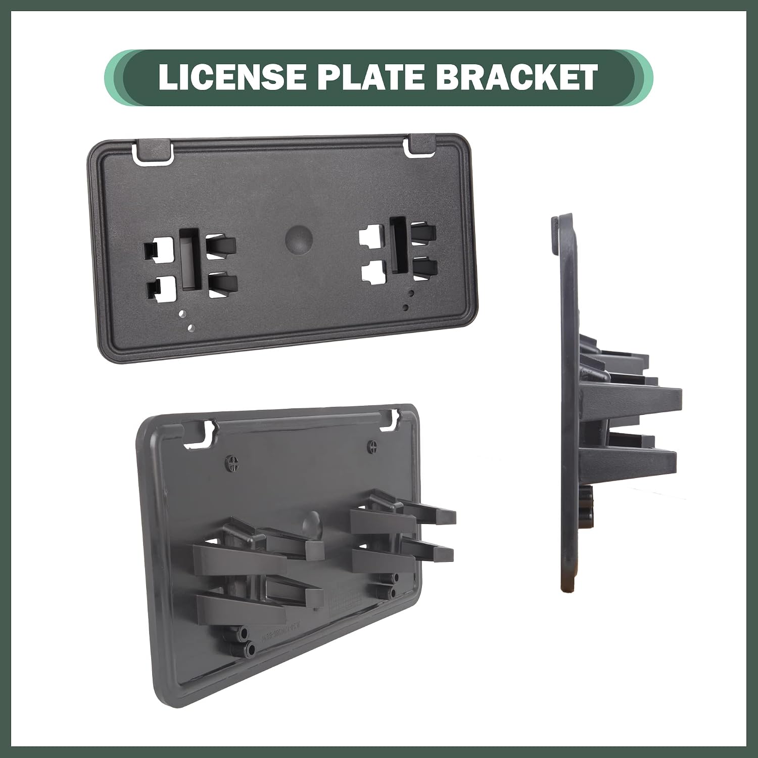 Original Front Bumper Guards Pads & Front License Plate Bumper Mounting Bracket Fit for Ford F-150 2018-2020, Replace JL3Z17E810AB, JL3Z17E810AA JL3Z17E811AB JL3Z17A385BA FO1068181