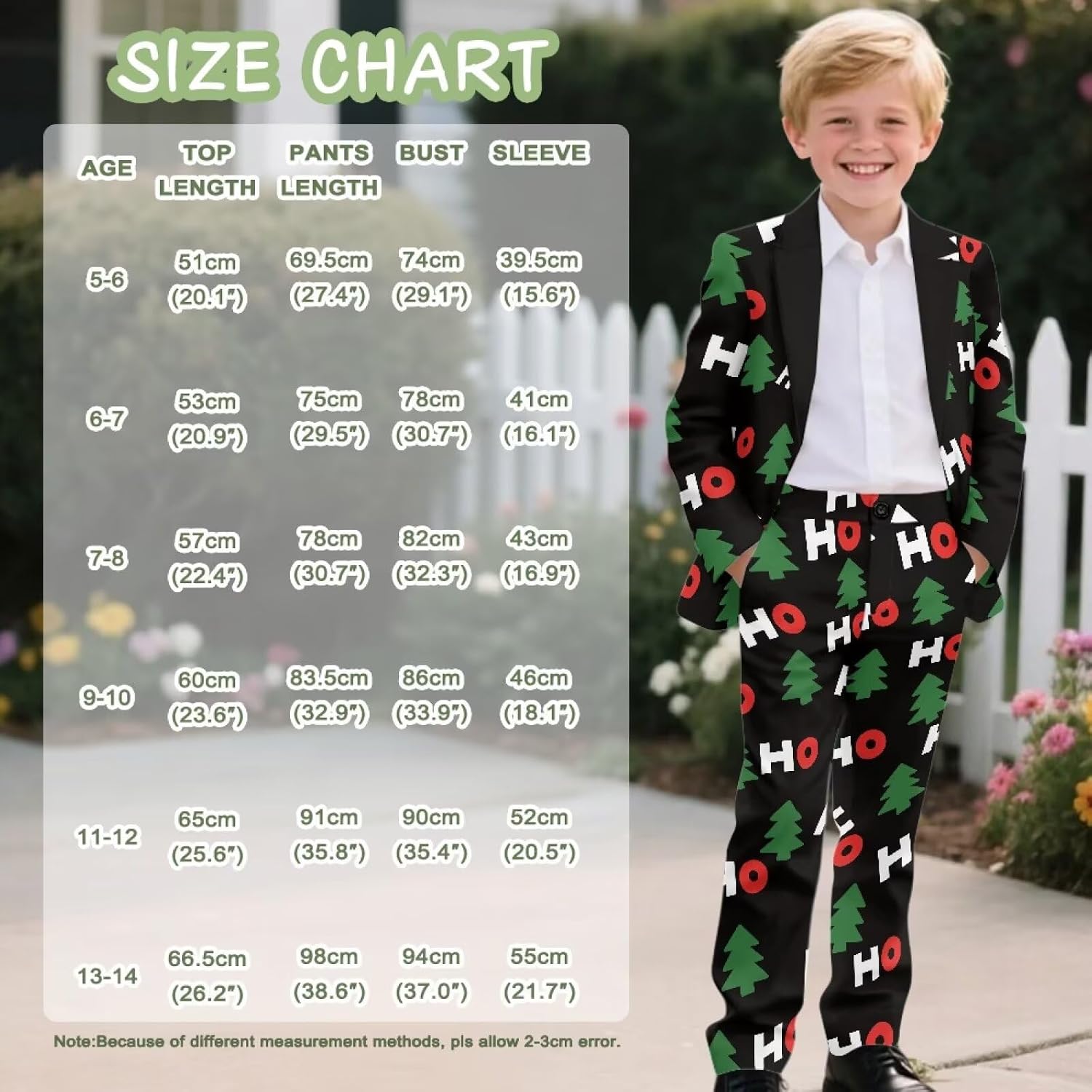 Boys Suit Slim Fit Suit Set with Pockets Tuxedo Blazer and Pants 5-14Y