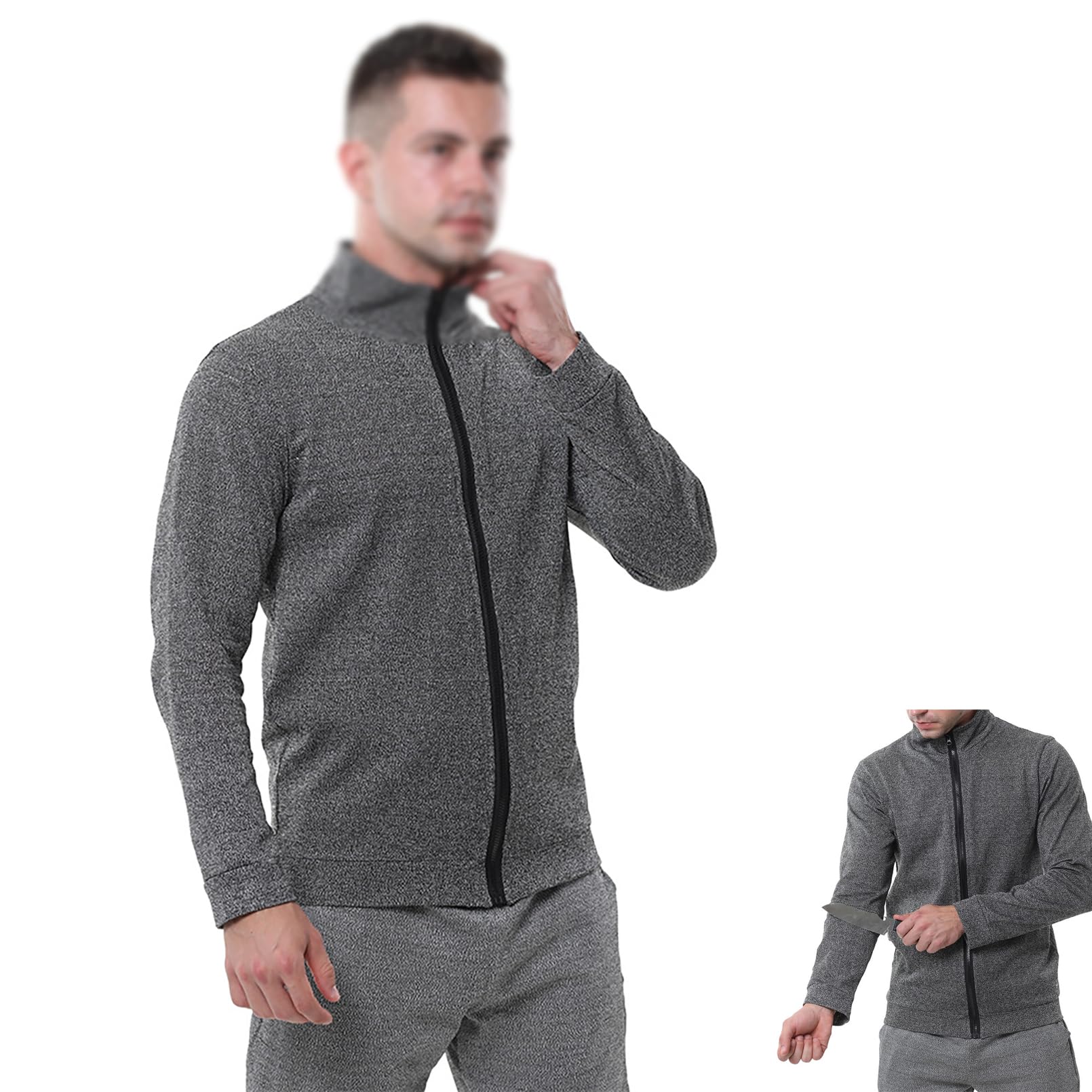 Zynnel Unisex Jackets Anti Stab Vest Knife Proof Vest, Level 5 Security Vest, Slash Proof Clothing, Stab Proof Clothing For Men, Lightweight & Breathable, For Safety Work, Self Defense, Gray, Xxl