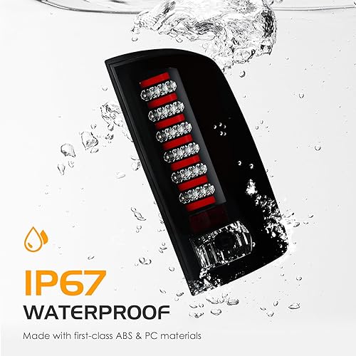 Miniatura 4 de Luz trasera LED para Dodge Ram 1500 2002-2006, para Dodge Ram 2500 3500 2003-2006, montaje de luz trasera cromada, lente ahumada Claro