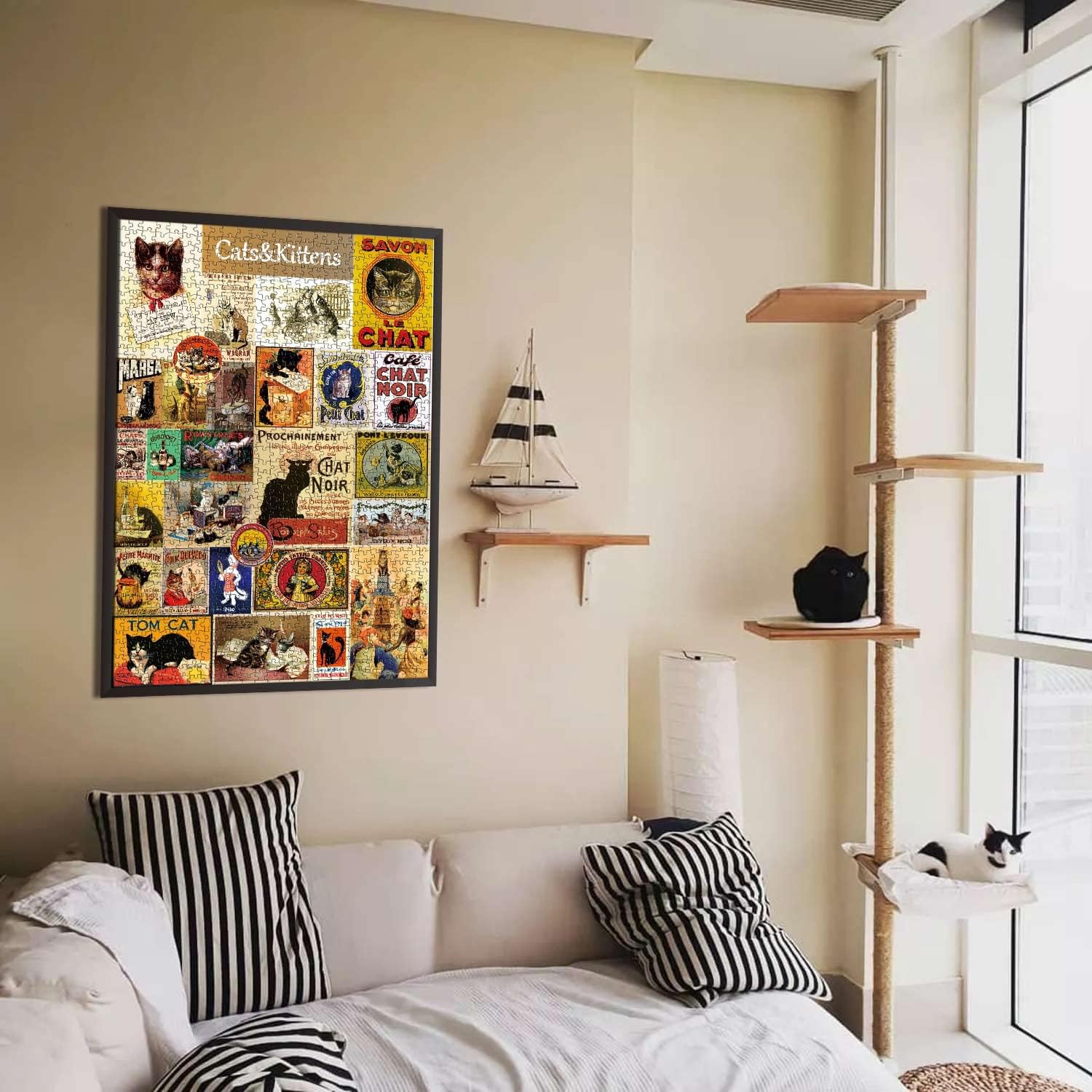 Rompecabezas De 1000 Piezas Reflexión De Gato Y Tigre