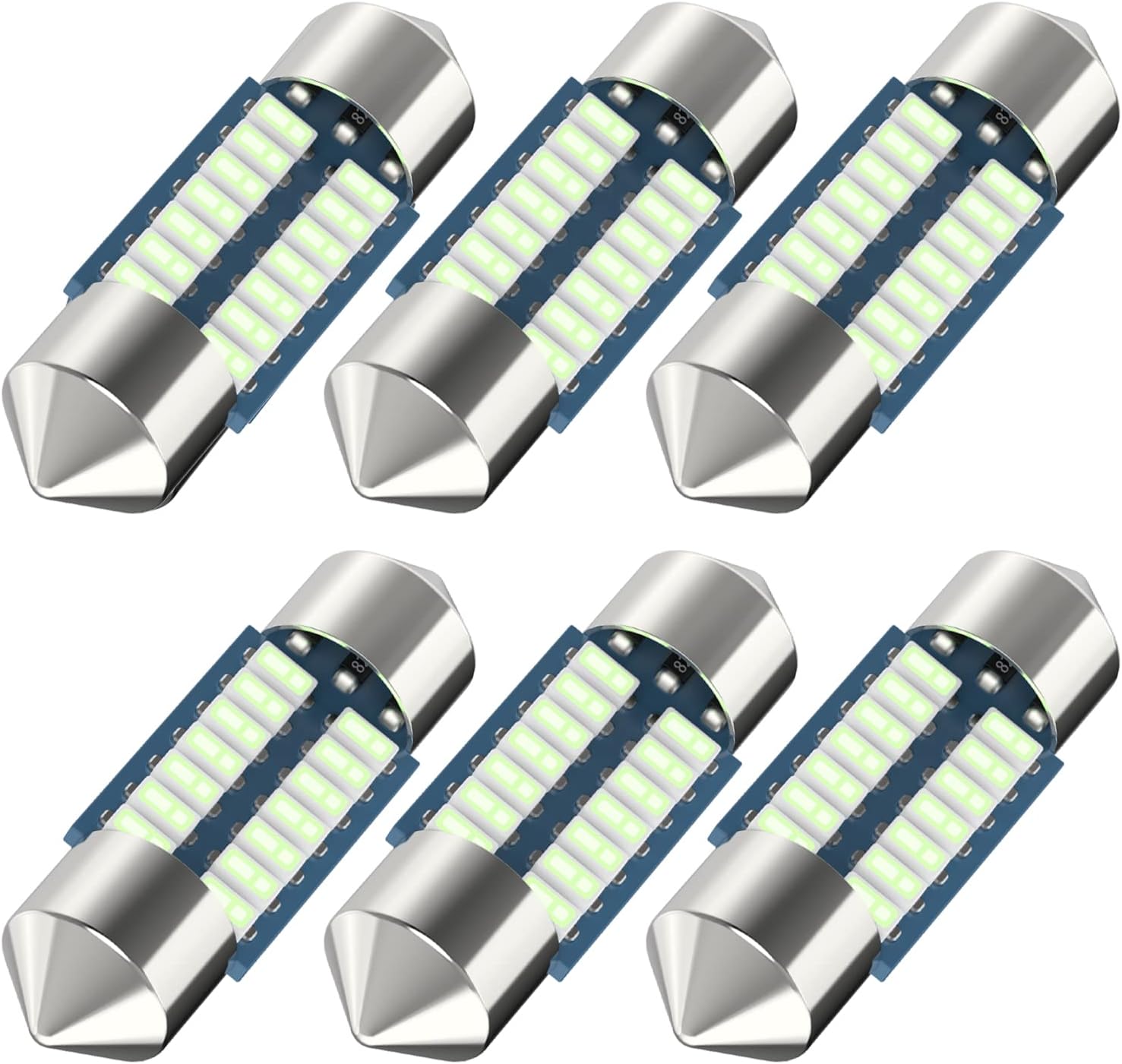 Led Car Bulb 31mm 1.22in Led Festoon Bulb, Pack de 6 Ice Blue