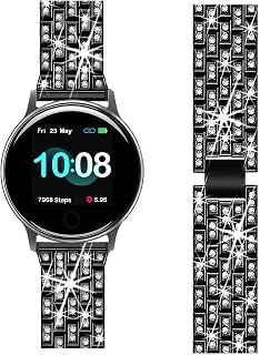 YOUkei Compatible with Umidigi Uwatch 2S Bands, for Uwatch Uwatch 2S,Uwatch 2,Uwatch 1,UMIDIGI Urun,Uwatch 3S,UMIDIGI Urun S,Dressy Diamond Rhinestone Jewelry Replacement Wristband Strap