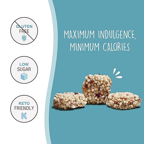 Miniatura 4 de Don't Worry Quinoa Bites  Paquete de 6  Chocolate  Snacks sin gluten, ricos en fibra y proteínas  Snacks Keto  Snacks saludables solo 4 calorías