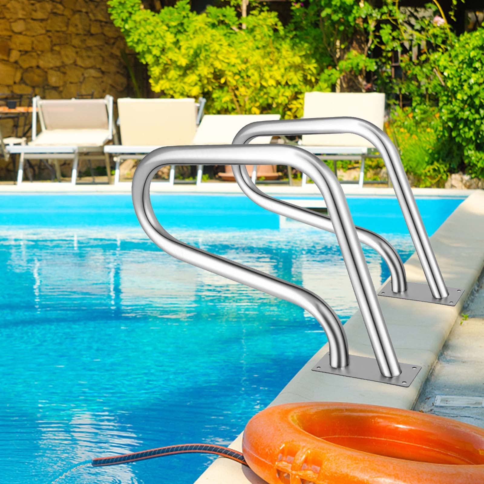 WORDFUN 1 Pieza Pasamanos De Piscina, Barandilla De Seguridad De Piscina, Pasamanos Baranda De Bajada para Piscina, Riel De Piscina, Baranda De Piscina, Antióxido, Superficie Pulida