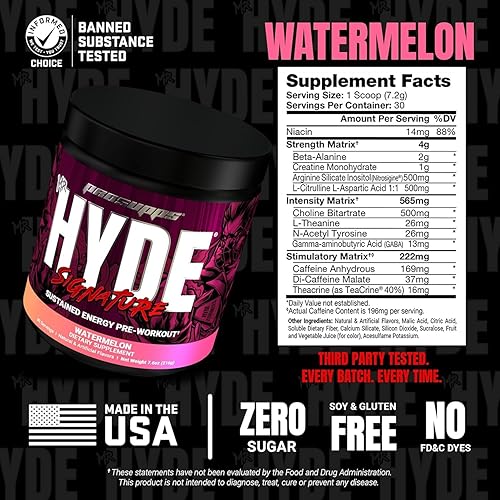 Vista 39 de ProSupps Mr. Hyde Signature Series - Bebida energética preentrenamiento, energía sostenida intensa, enfoque y bombas con beta alanina, creatina