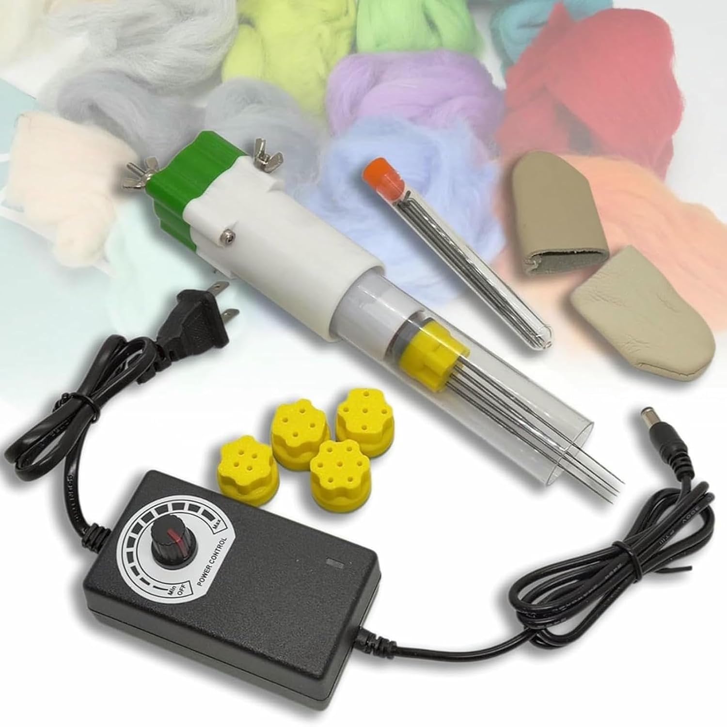 Electric Felting Needle Machine Kit, Wool Felt Needle Tools, Punch Style Felting Needle Tool, Stepless Speed Regulation and Quick Felting, Motor Replaced