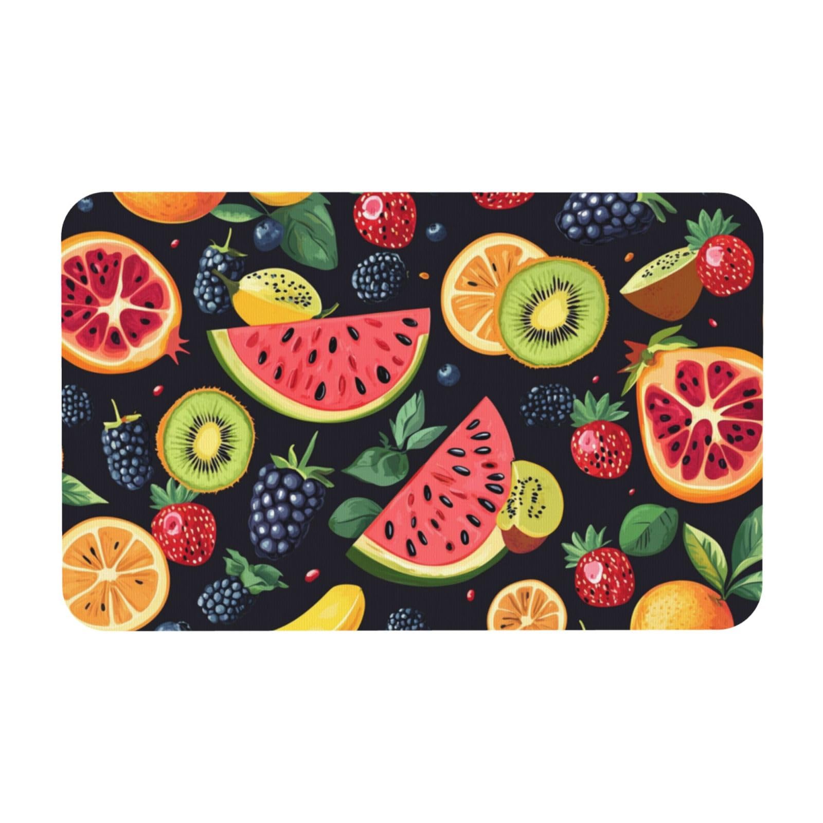 Tapis de bain antidérapant évite les glissades tapis lavable 50x80 fruits