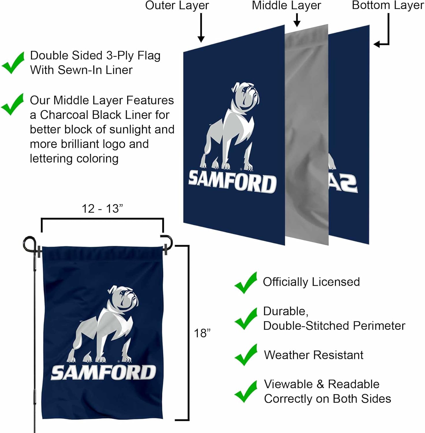 Samford Bulldogs Logo Garden Banner Flag