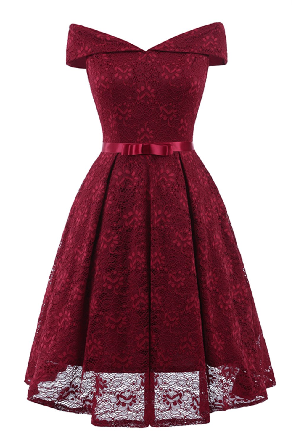 Womens Vintage Bardot Midi Skater Dress Party Cocktail Special Formal |  Desertcart Fiji