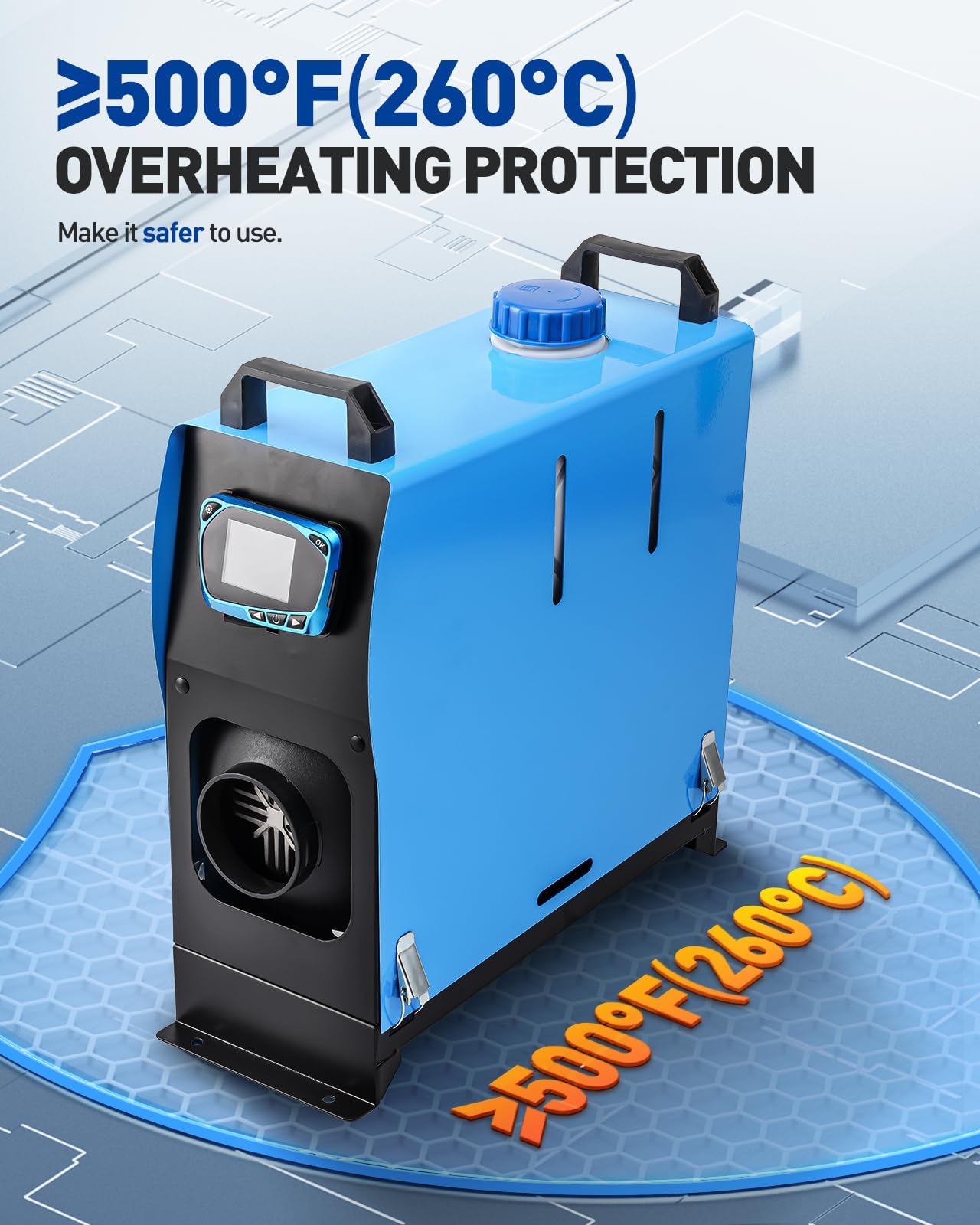 Ogrzewacz powietrza Diesel, 12 V 5 kW, ogrzewanie postojowe typu „wszystko w jednym”, pojedynczy otwór, z cyfrowym monitorem LCD i pilotem do samochodu, kampera, przyczepy, ciężarówki, kampera, auto