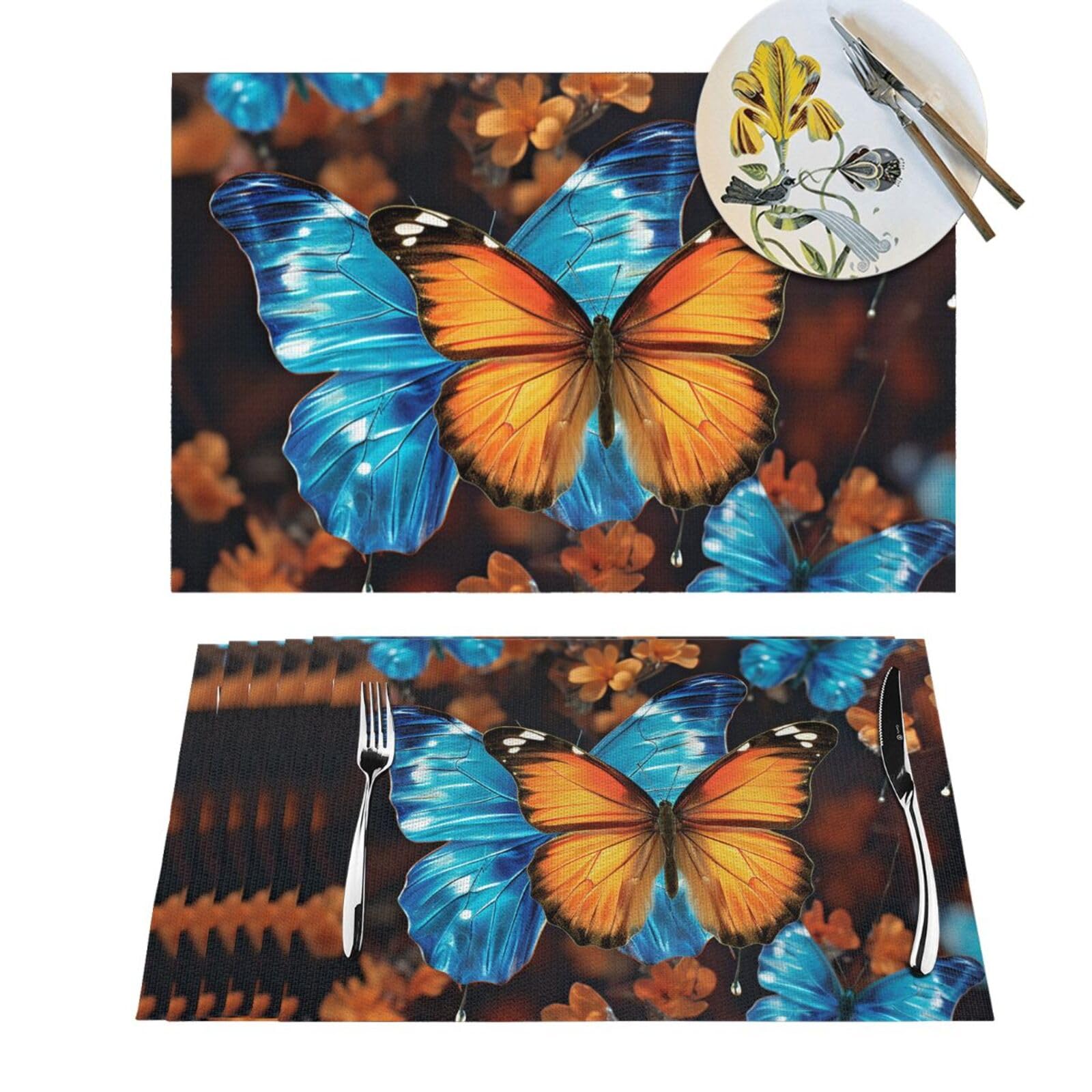 Sets de table tissés en PVC antidérapants et lavables résistants à la chaleur