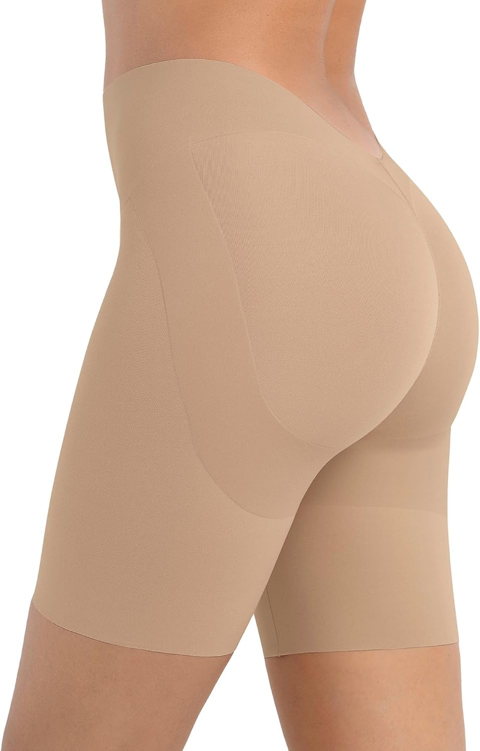 Leonisa InvisiPlunge Undetectable Plunge Moderate Compression Low-Back Shapewear Shorts for Tummy Control Under Dresses