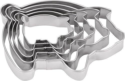 Miniatura 10 de Nuevo juego de cortadores de galletas de dinosaurio, tamaños mini pequeños, 12 piezas moldes de galletas para niños, moldes de galletas para