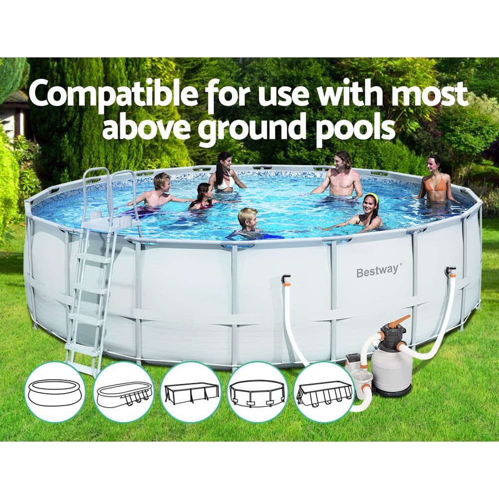 Bestway Pompa di Filtraggio a Sabbia Flowclear 58499, Portata 7.571 L/H per Piscine Fuori Terra