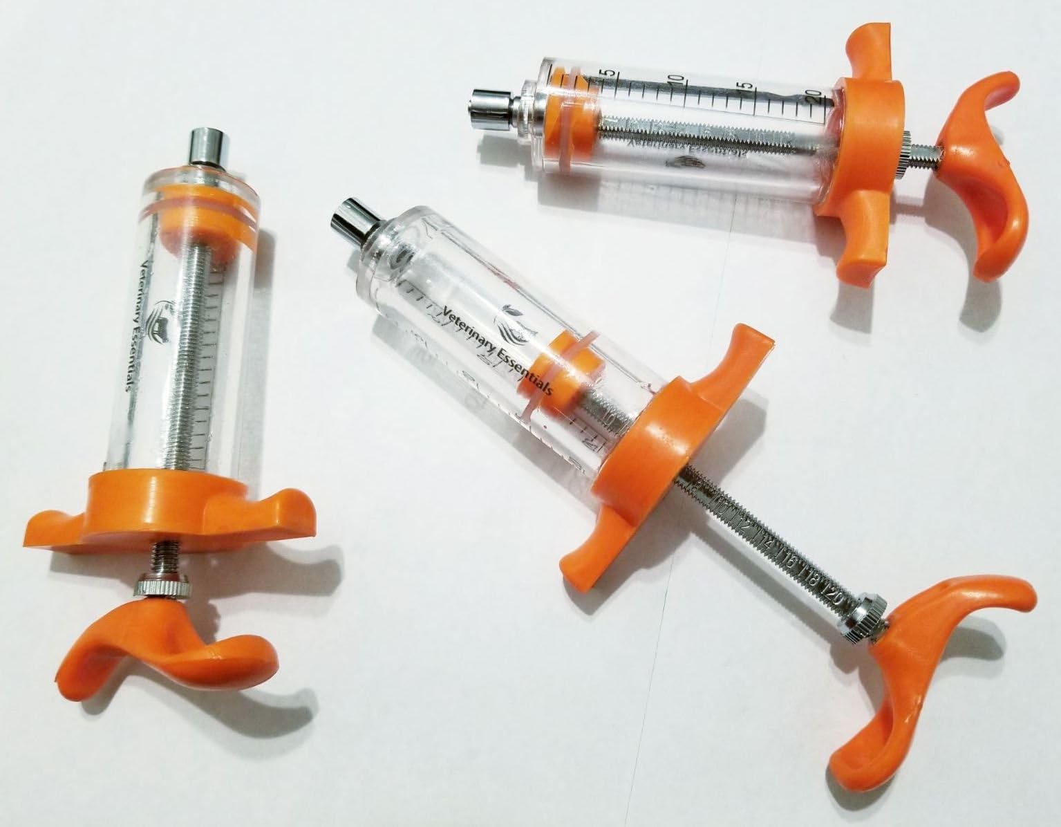 3 Dose Syringe 20mL Unbreakabl​e Plastic Barrel Luer Lock with Graduated Regulator Livestock Veterinary