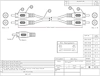 Vista 2 de CableWholesale Cable de audio estéreo RCA, 2 cables RCA macho a macho, 2 canales (izquierdo y derecho) 26 AWG, 6 pies, negro