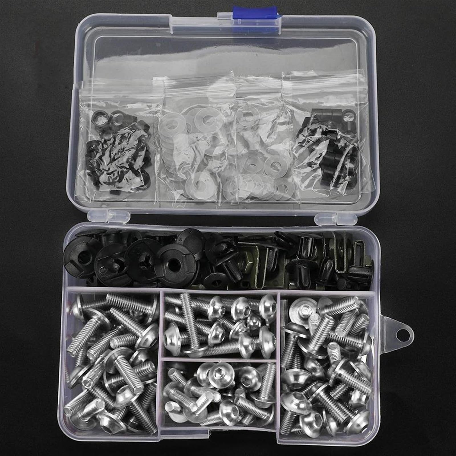 Motorcycle Fairing Bolts Kit Screws Nuts CNC For CB1 CB400F VTX1300C VT250 RVF400 VFR400 CBR400 F2 RVF750 CNC Alloy(Onecolor)