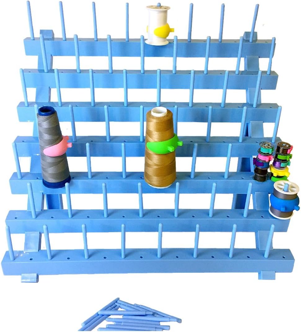 70 Spools Thread Holder Thread Rack Sewing Thread Organizer Blue